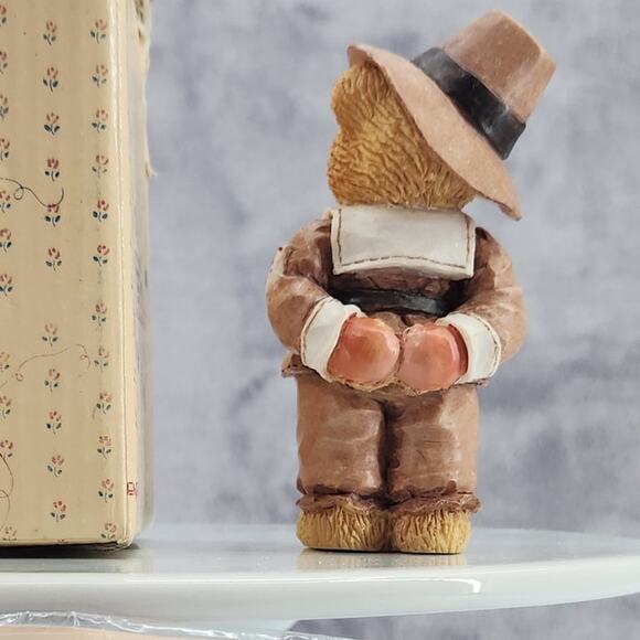 "Jedediah" Cherished Teddie 617091 Pilgram Figurine Thanksgiving 1994 - Picture 3 of 7